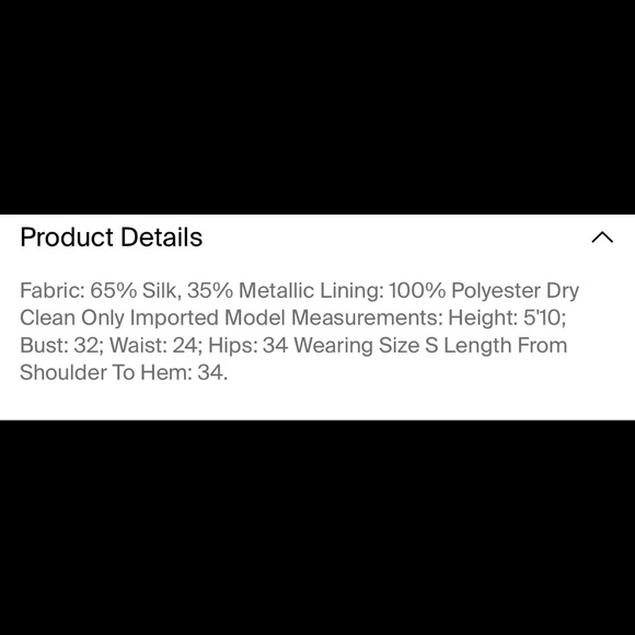 Love shack fancy dress metallic size S - Picture 10 of 12